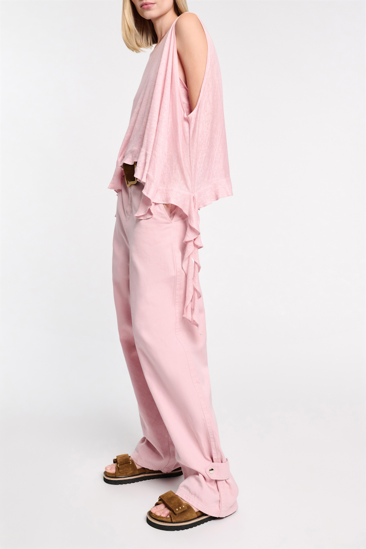 Dorothee Schumacher Pants with slight O-silhouette milky rose