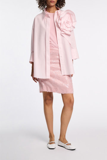 Dorothee Schumacher Sequin pencil skirt milky rose