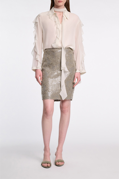 Dorothee Schumacher Paillettenrock olive grey