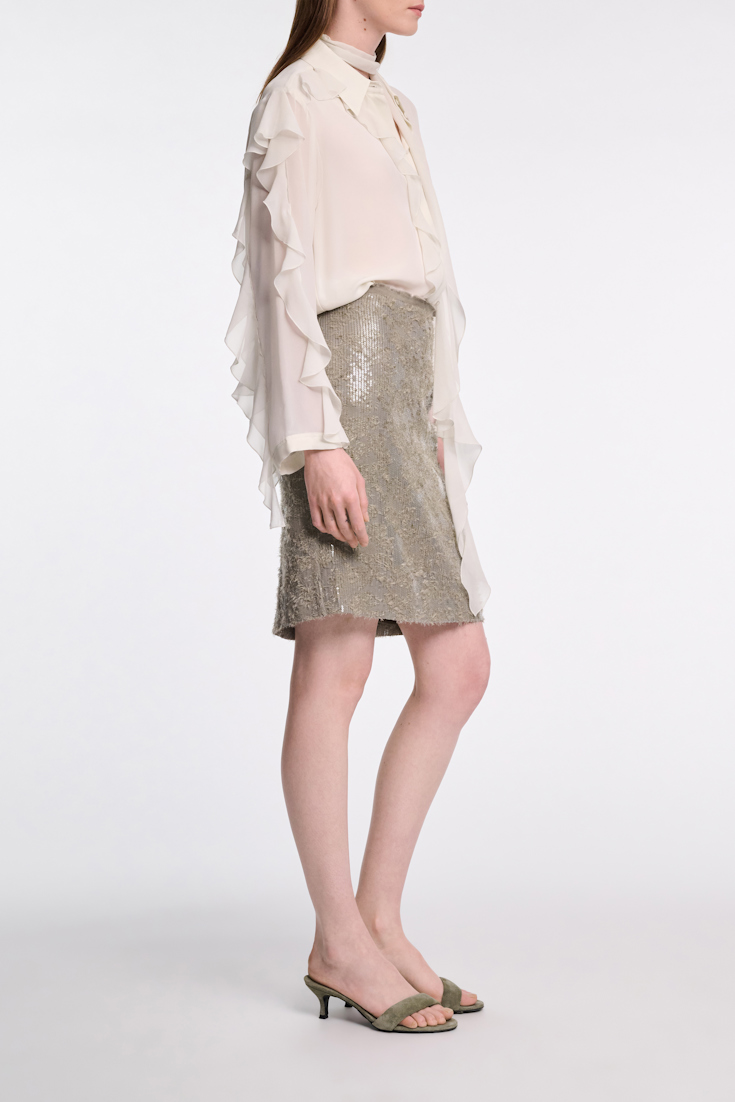 Dorothee Schumacher Paillettenrock olive grey