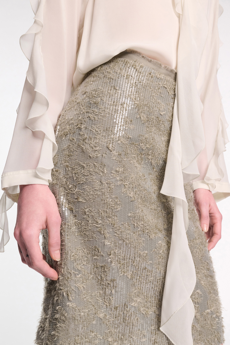Dorothee Schumacher Paillettenrock olive grey