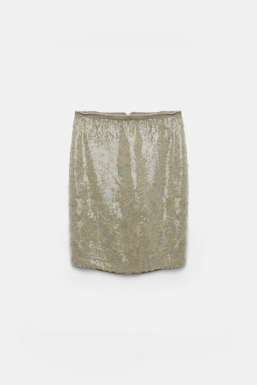 Dorothee Schumacher Sequin pencil skirt olive grey