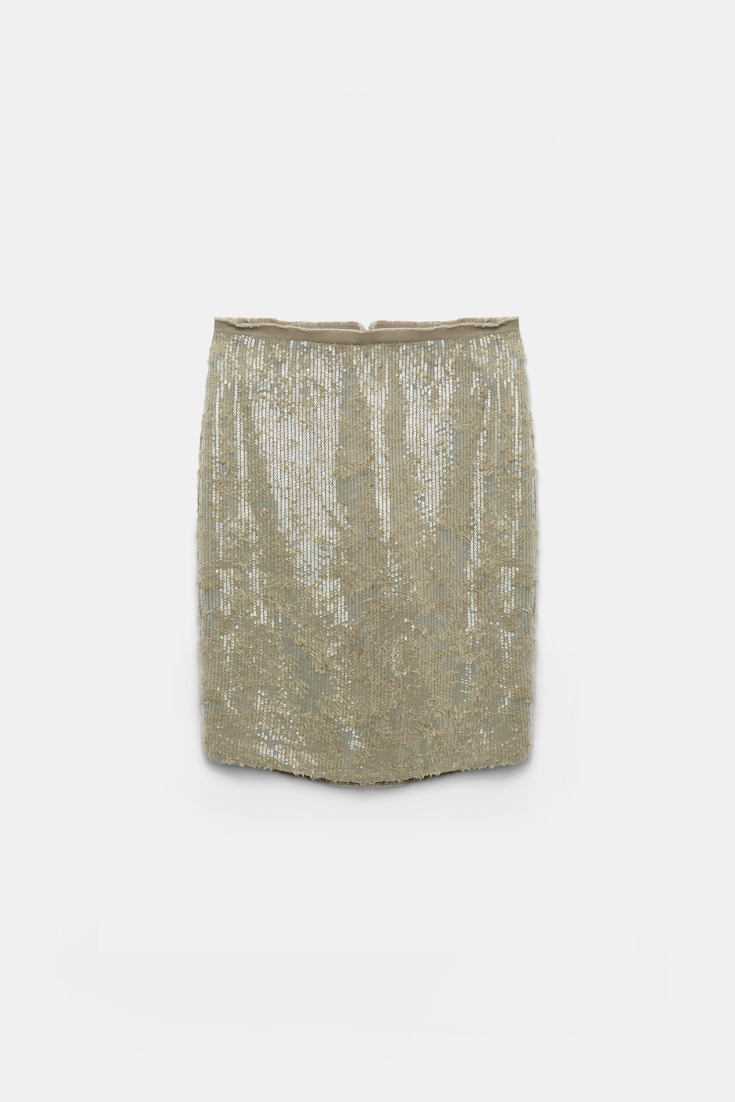Dorothee Schumacher Paillettenrock olive grey