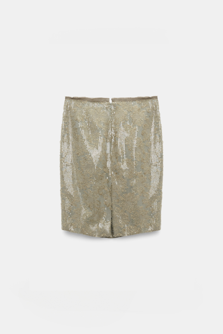 Dorothee Schumacher Paillettenrock olive grey