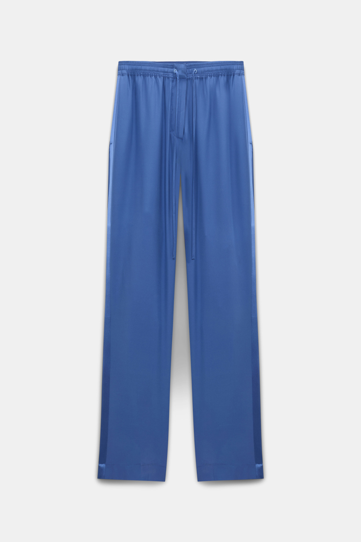 Dorothee Schumacher Satin drawstring pants milky cornflower