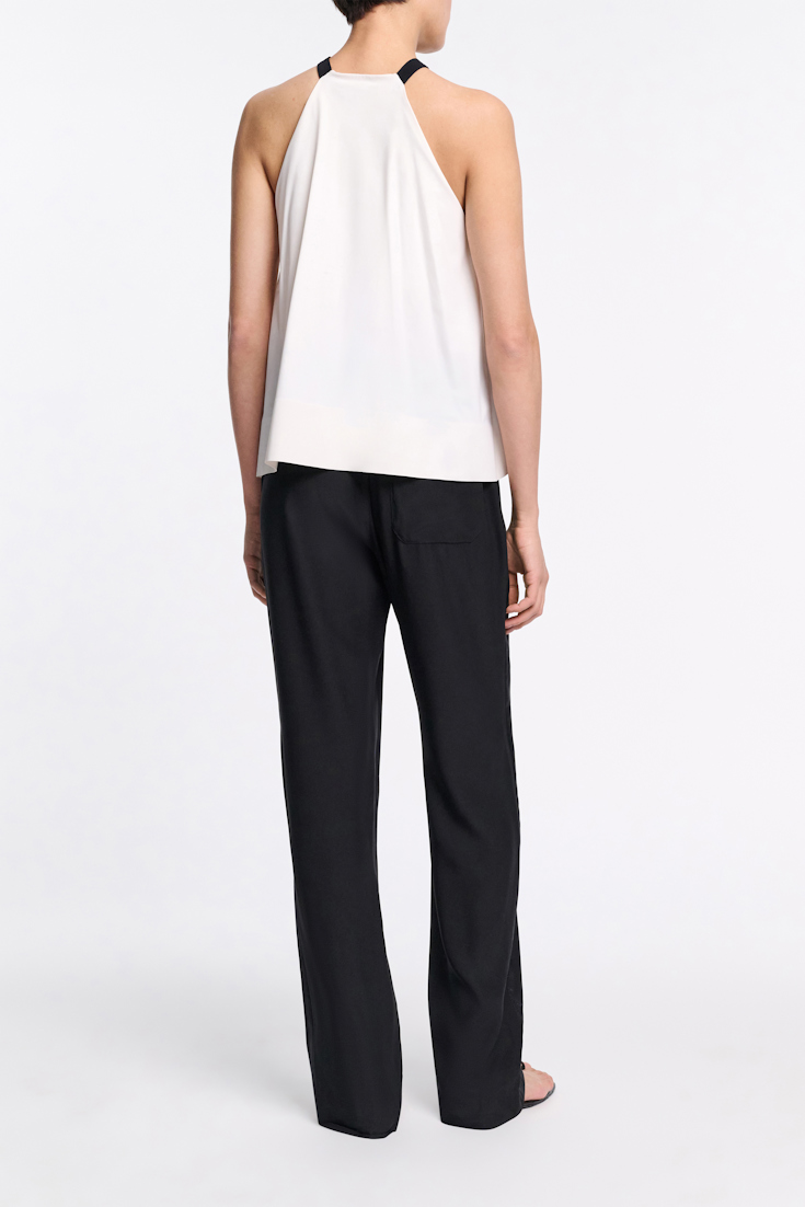 Dorothee Schumacher Satin drawstring pants pure black