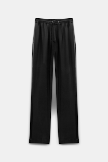 Dorothee Schumacher Satin drawstring pants pure black