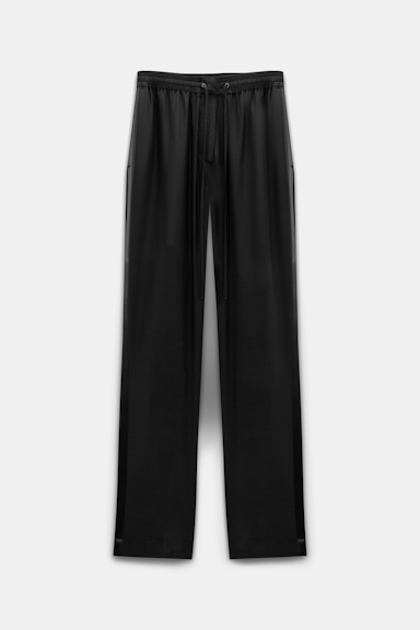 Dorothee Schumacher Satin drawstring pants pure black