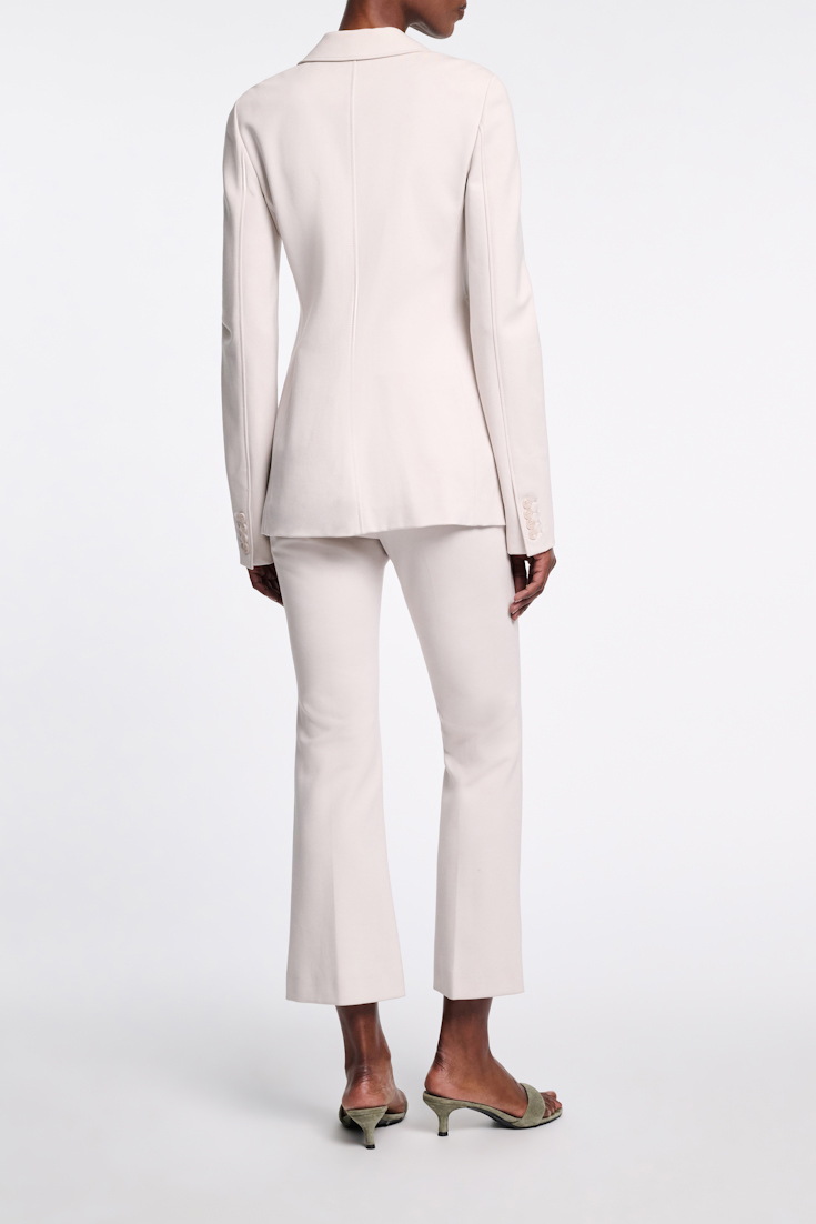 Dorothee Schumacher Punto Milano buttoned blazer shadow white