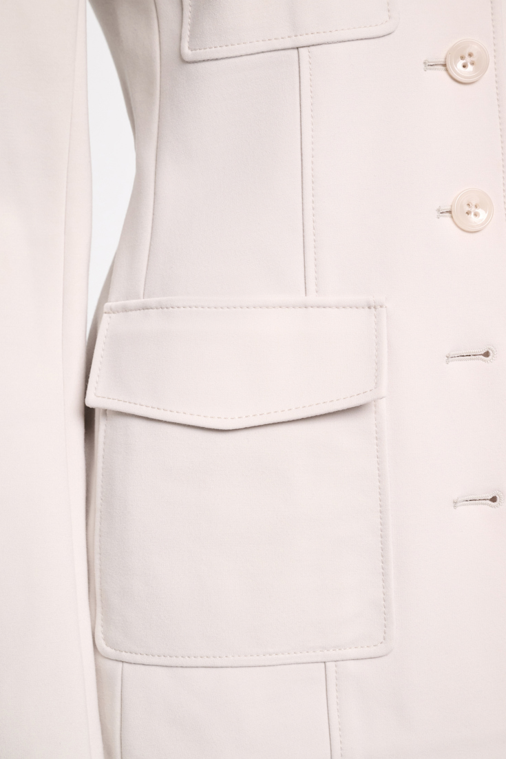 Dorothee Schumacher Punto Milano buttoned blazer shadow white