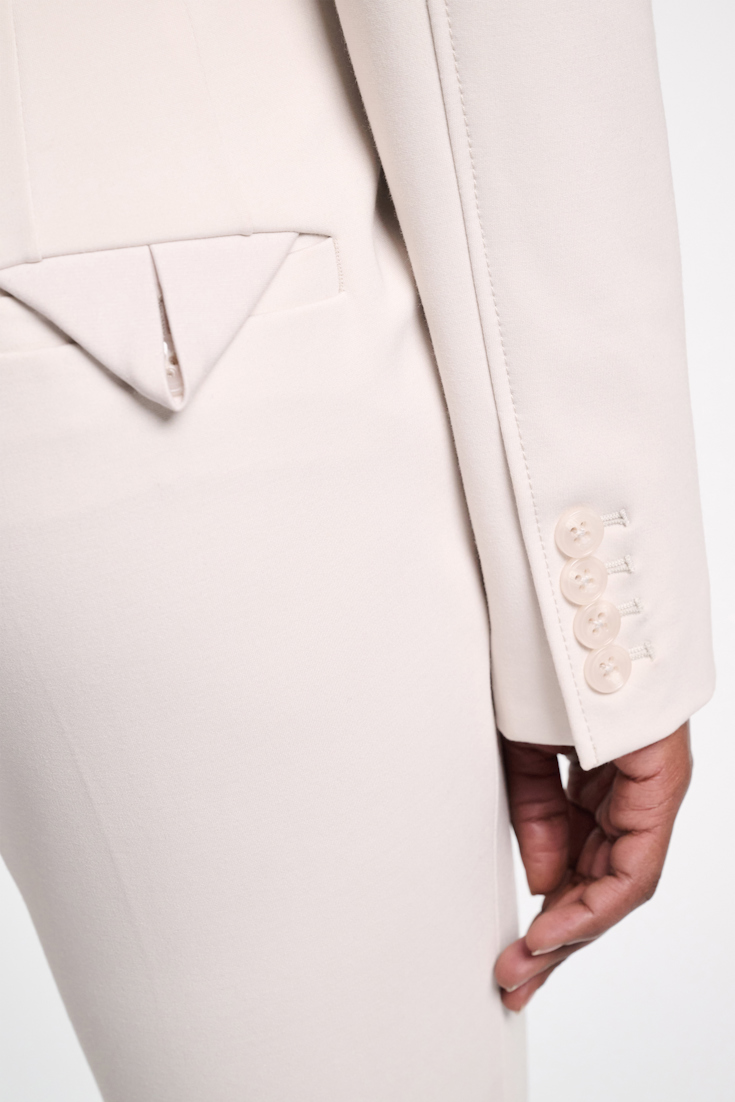 Dorothee Schumacher Punto Milano buttoned blazer shadow white