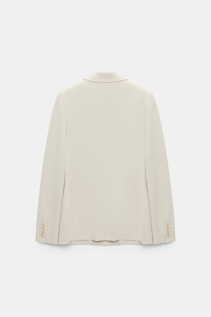 Dorothee Schumacher Punto Milano buttoned blazer shadow white