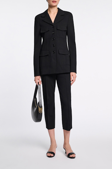 Dorothee Schumacher Punto Milano buttoned blazer pure black
