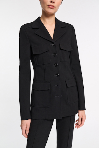 Dorothee Schumacher Punto Milano buttoned blazer pure black