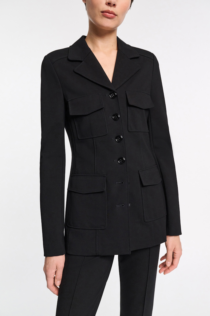 Dorothee Schumacher Punto Milano buttoned blazer pure black