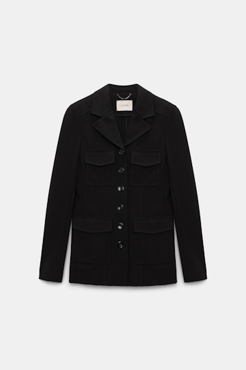 Dorothee Schumacher Punto Milano buttoned blazer pure black