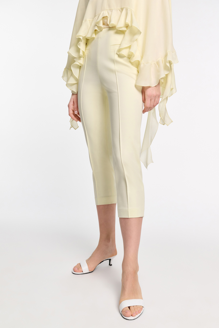 Dorothee Schumacher Punto Milano capri pants light lemon