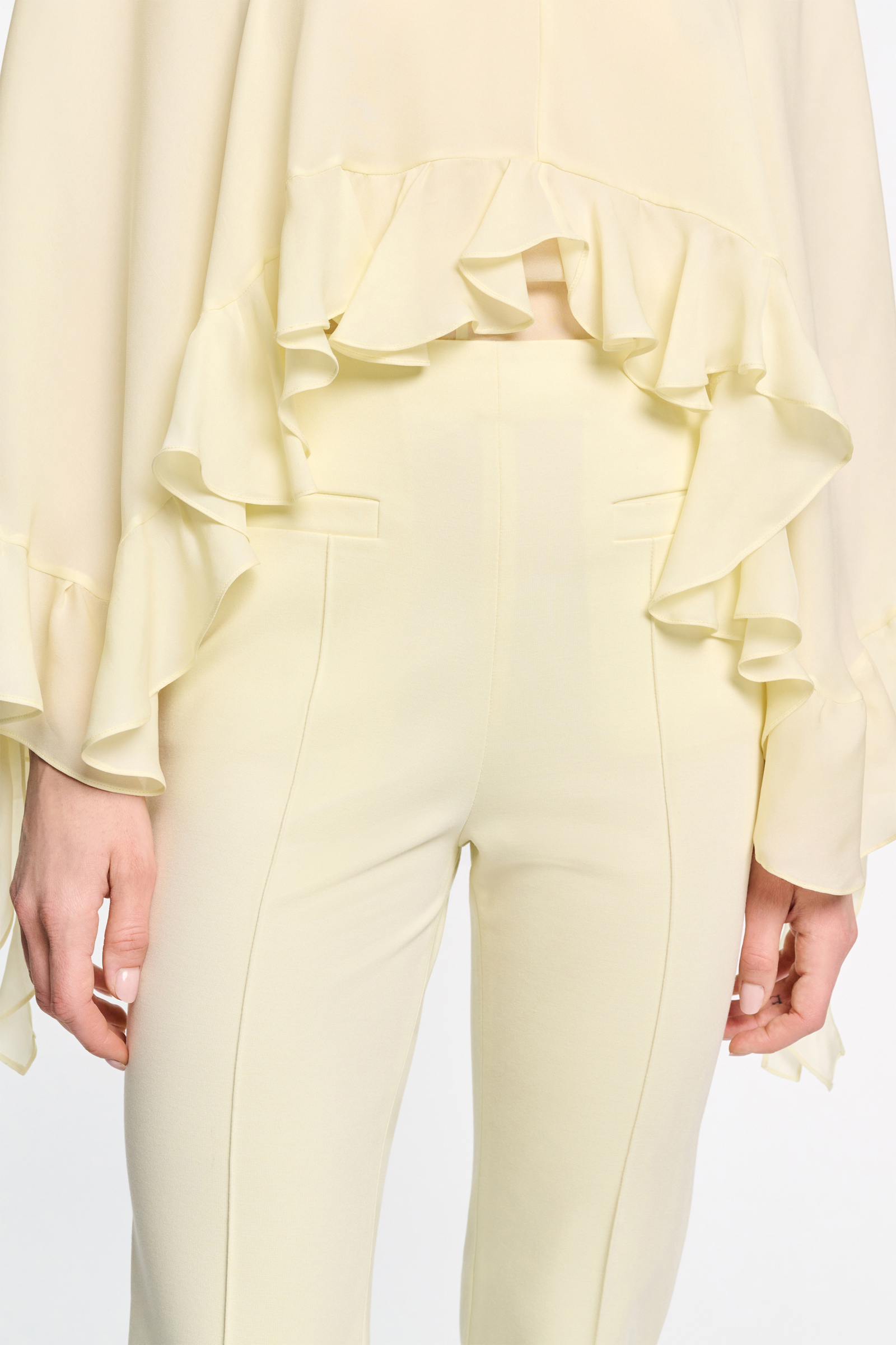 Dorothee Schumacher Punto Milano capri pants light lemon