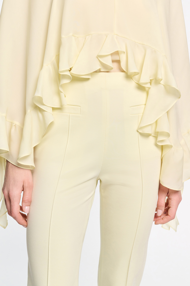Dorothee Schumacher Punto Milano capri pants light lemon