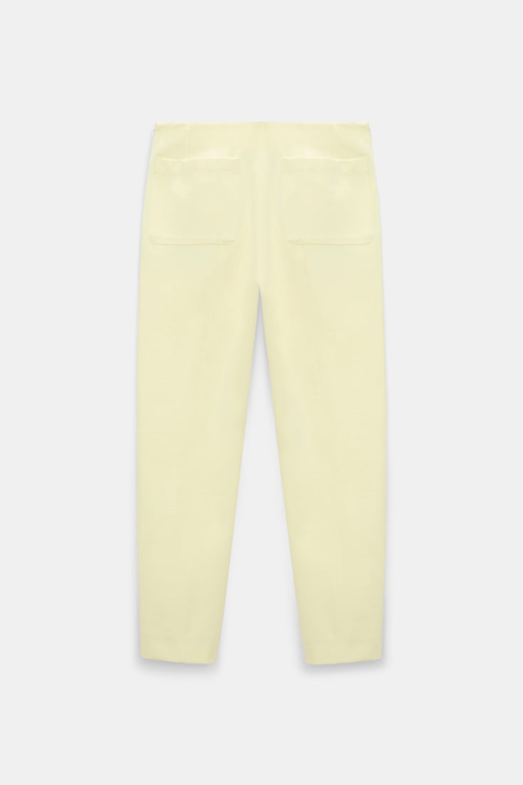 Dorothee Schumacher Punto Milano capri pants light lemon