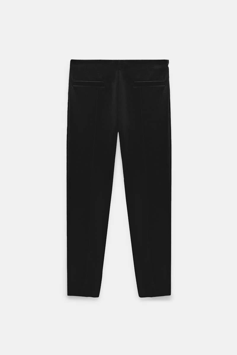 Shop Dorothee Schumacher Punto Milano Capri Pants In Black