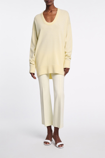 Dorothee Schumacher Punto Milano cropped flares light lemon
