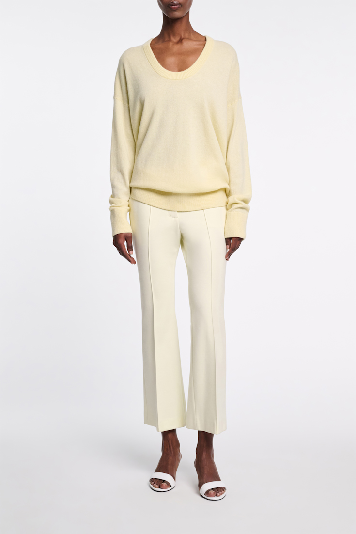 Dorothee Schumacher Punto Milano cropped flares light lemon