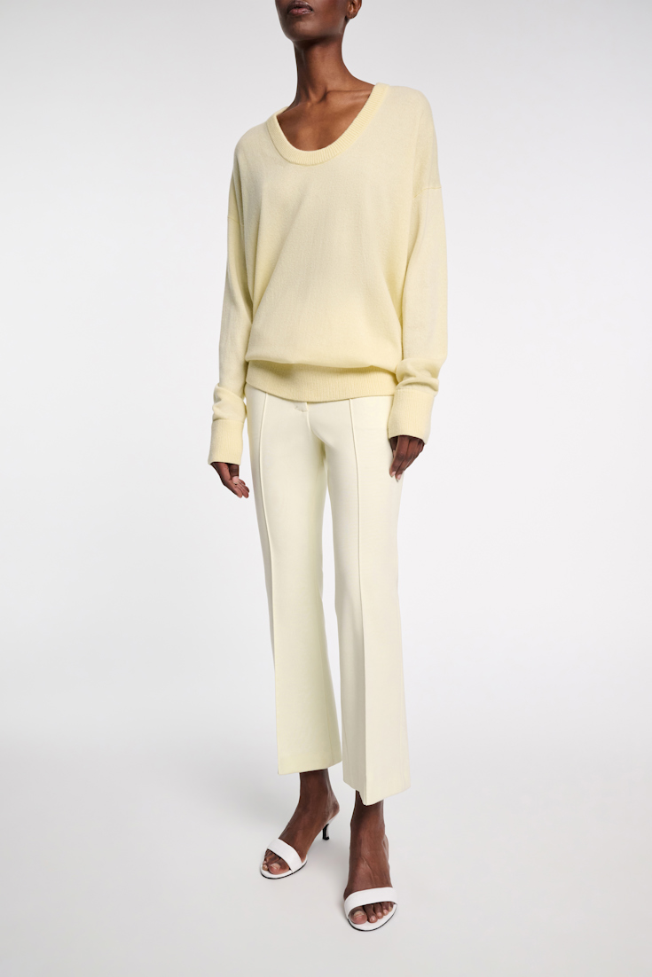 Dorothee Schumacher Punto Milano cropped flares light lemon