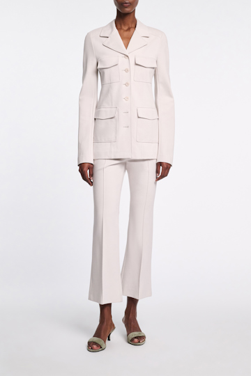 Dorothee Schumacher Punto Milano cropped flares shadow white