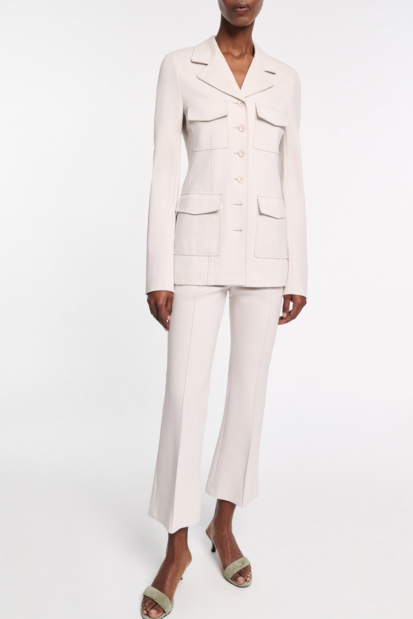 Dorothee Schumacher Punto Milano cropped flares shadow white