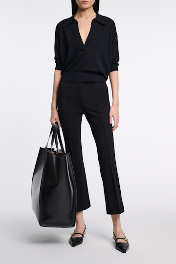 Dorothee Schumacher Punto Milano cropped flares pure black