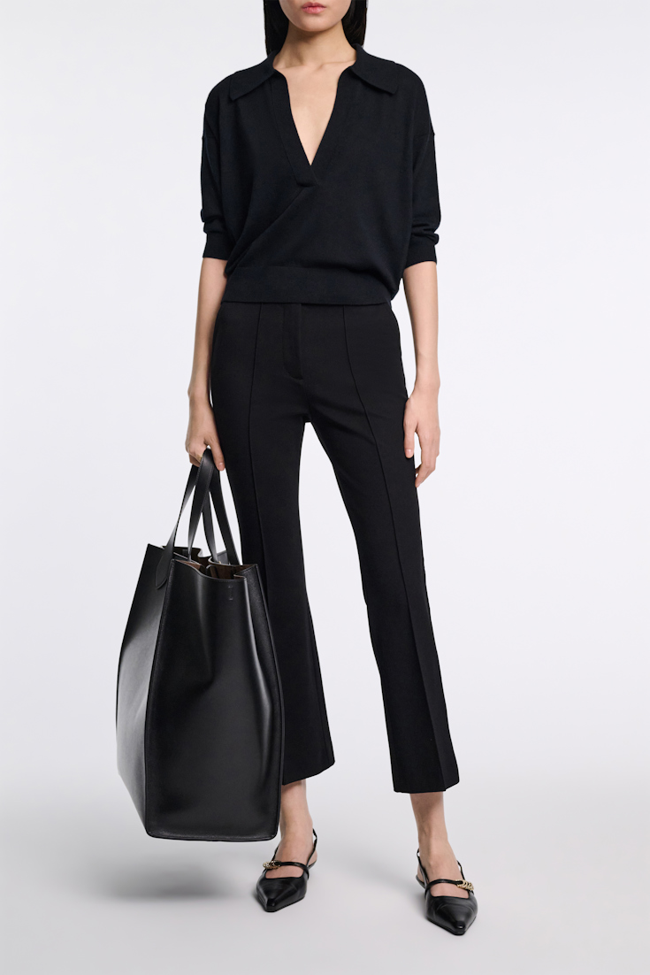Dorothee Schumacher Punto Milano cropped flares pure black