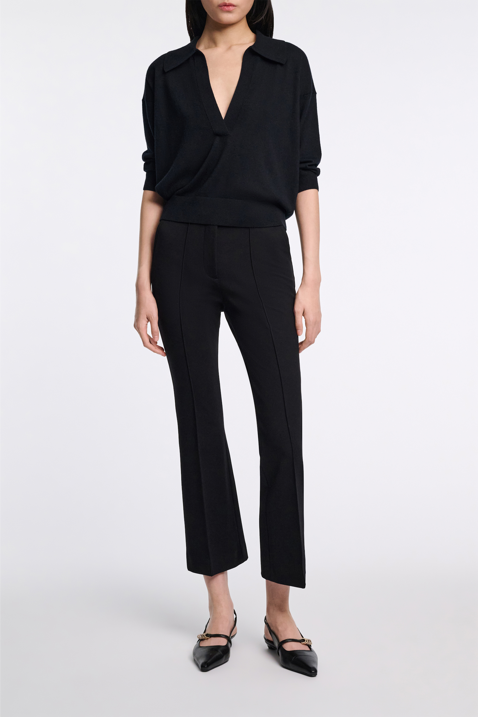 Dorothee Schumacher Punto Milano cropped flares pure black