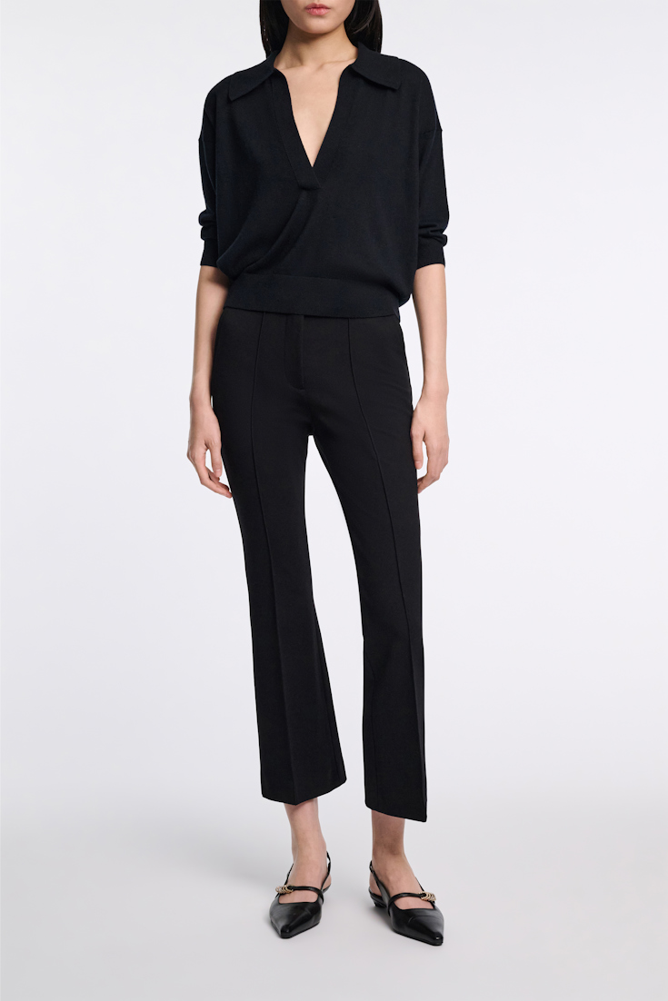 Dorothee Schumacher Punto Milano cropped flares pure black