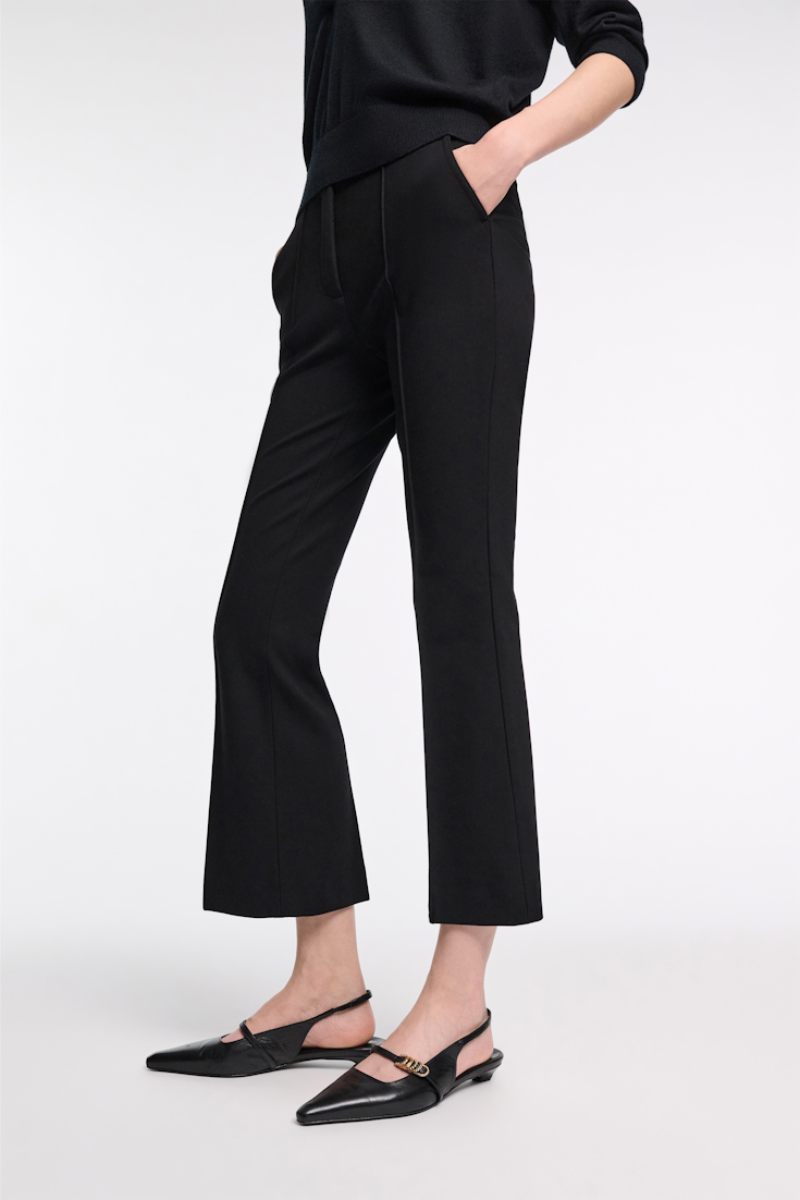 Dorothee Schumacher Punto Milano cropped flares pure black