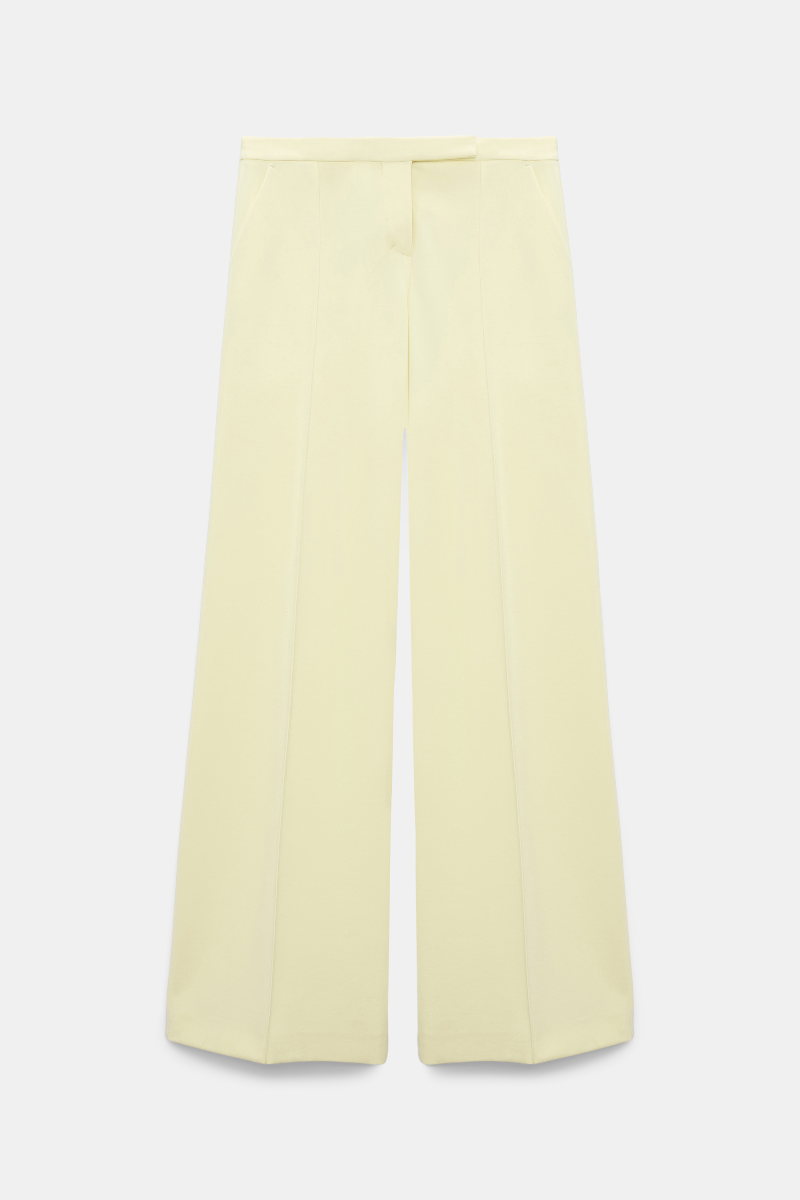 Dorothee Schumacher Punto Milano wide leg pants light lemon