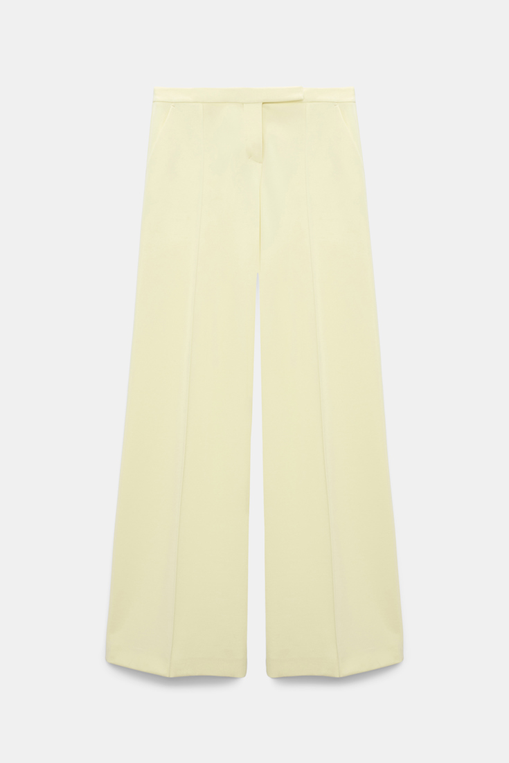 Dorothee Schumacher Punto Milano wide leg pants light lemon