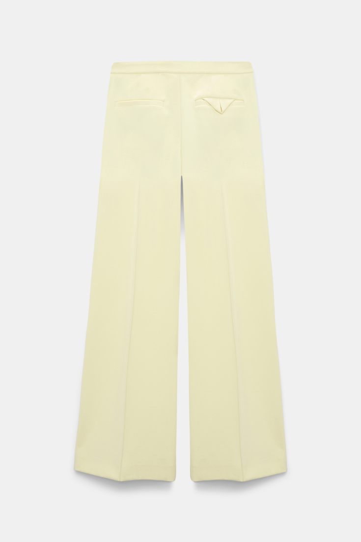 Dorothee Schumacher Punto Milano wide leg pants light lemon