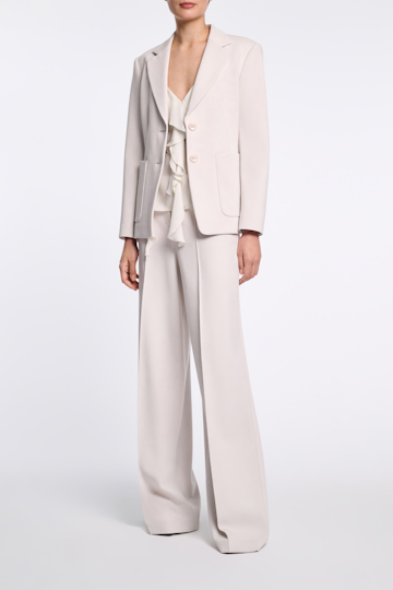 Dorothee Schumacher Punto Milano wide leg pants shadow white