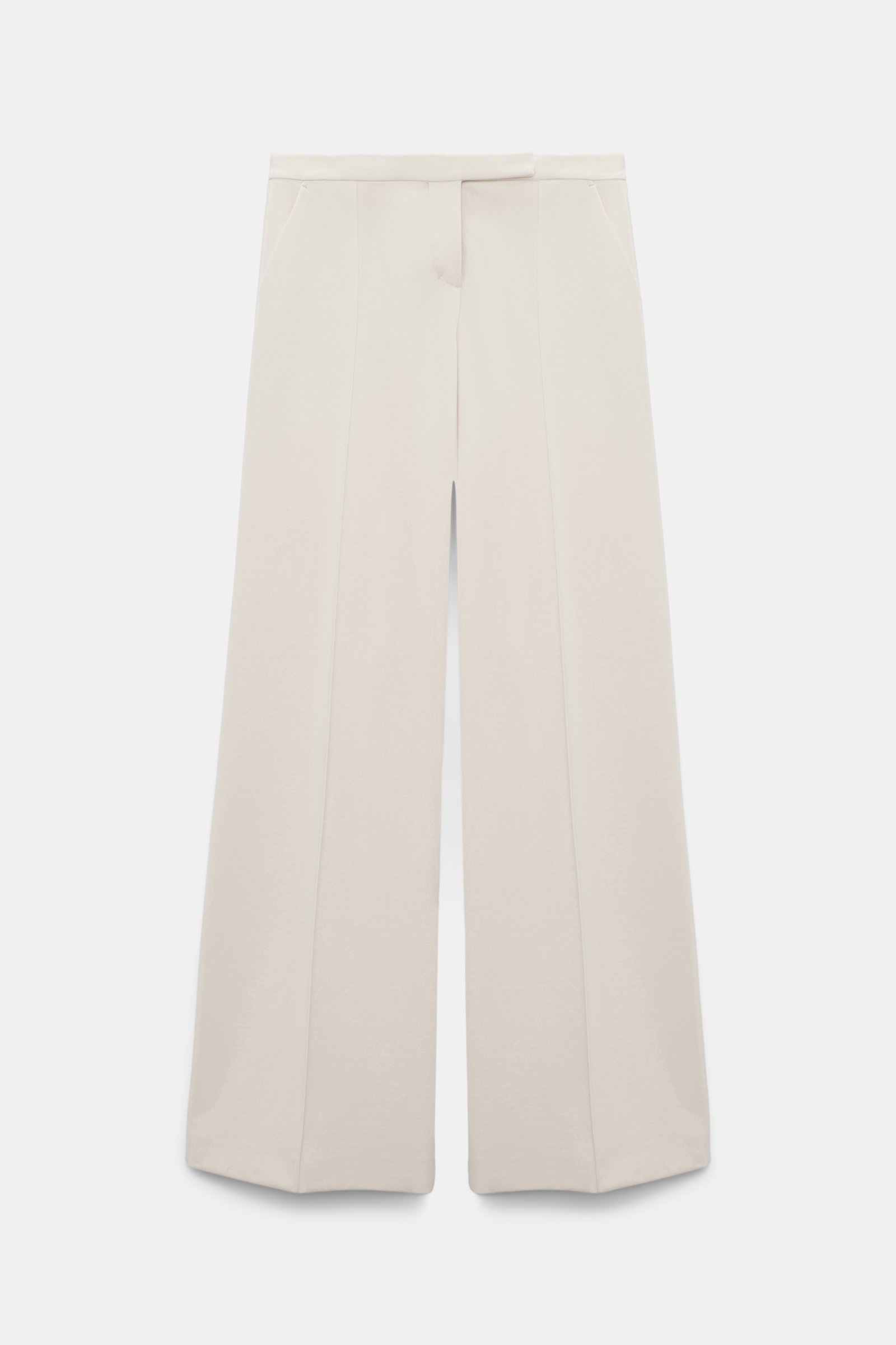 Dorothee Schumacher Hose aus Punto Milano mit weitem Bein shadow white