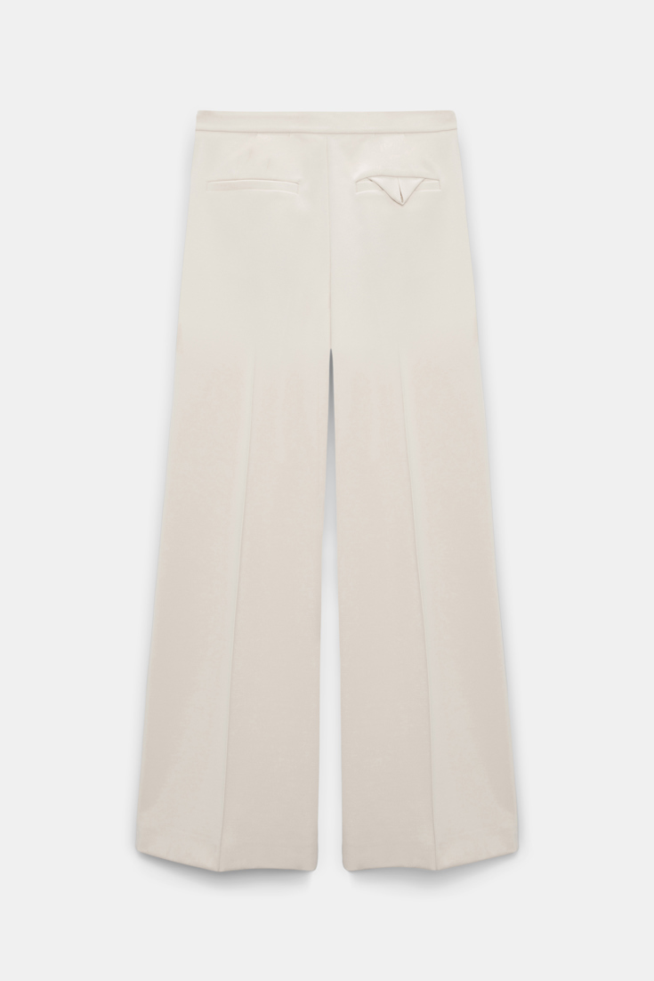 Dorothee Schumacher Hose aus Punto Milano mit weitem Bein shadow white