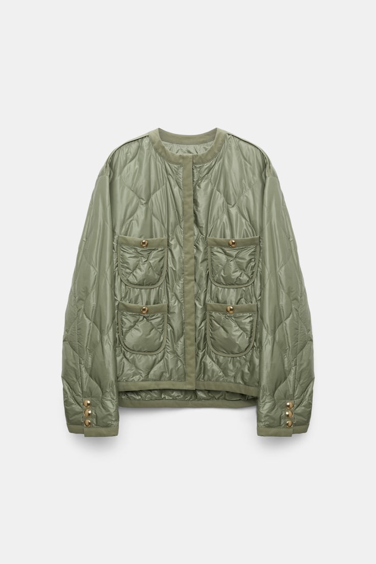 Dorothee Schumacher Pack-away quilted nylon jacket medium green