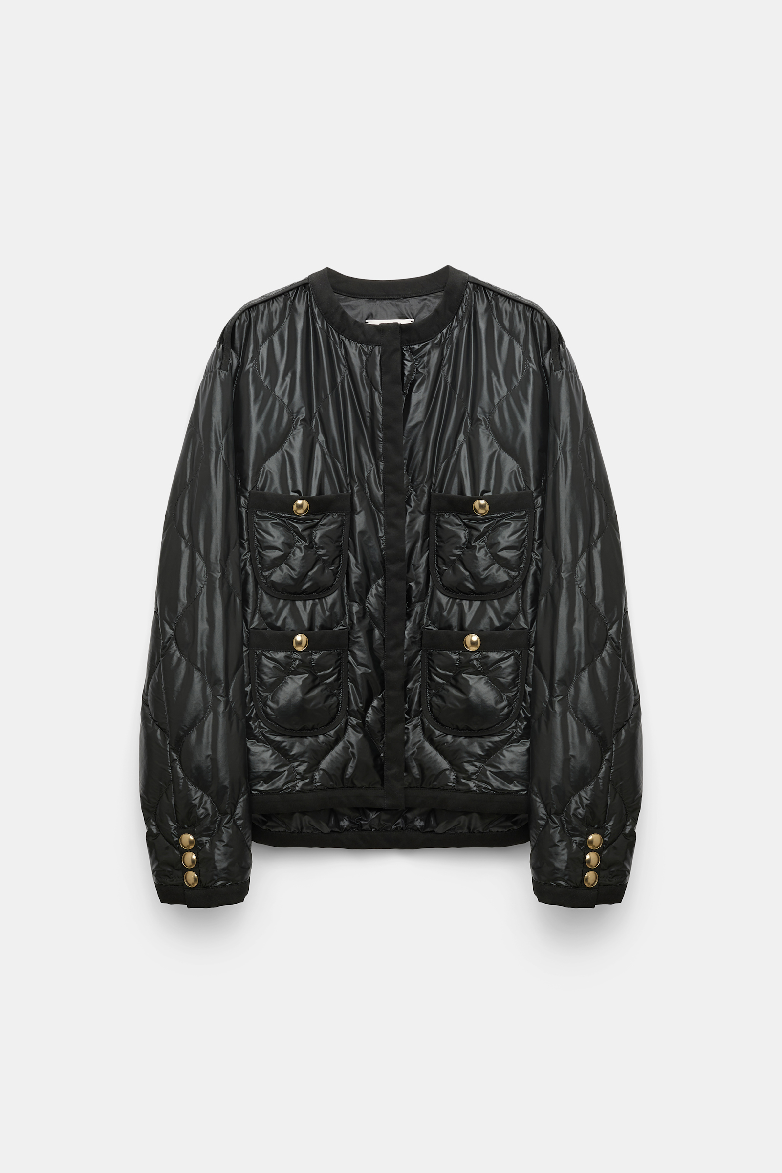 Dorothee Schumacher Pack-away quilted nylon jacket pure black