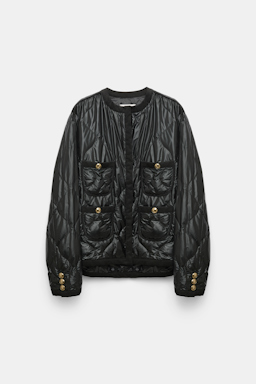 Dorothee Schumacher Pack-away quilted nylon jacket pure black