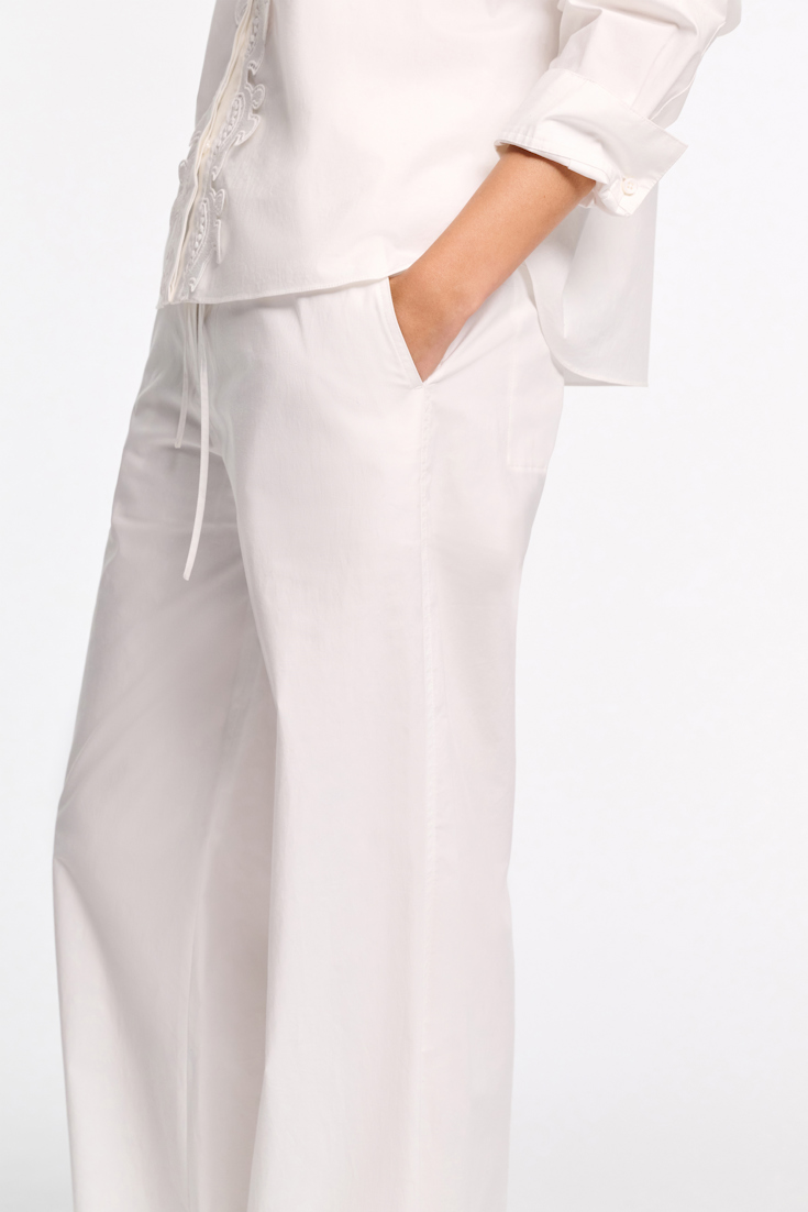 Dorothee Schumacher Relaxed cotton poplin pants pure white