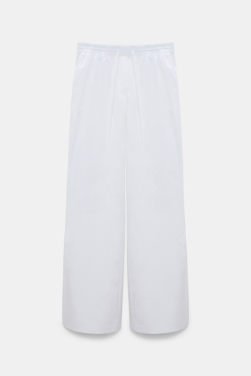 Dorothee Schumacher Relaxed cotton poplin pants pure white
