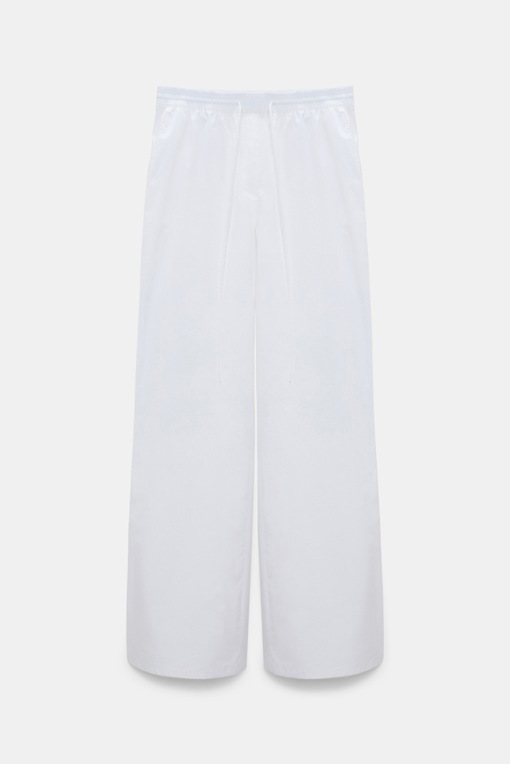 Dorothee Schumacher Relaxed cotton poplin pants pure white