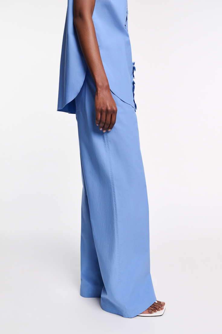 Dorothee Schumacher Hose aus Baumwoll-Popeline azure blue