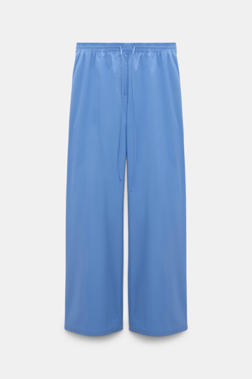 Dorothee Schumacher Relaxed cotton poplin pants azure blue