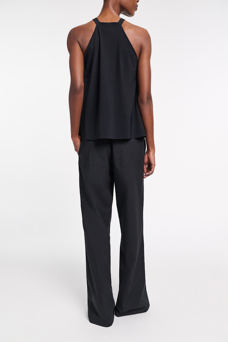 Dorothee Schumacher Hose aus Baumwoll-Popeline pure black